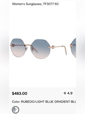 Tiffany & Co Woman Gradient Blue Gradient Blue Sunglasses.